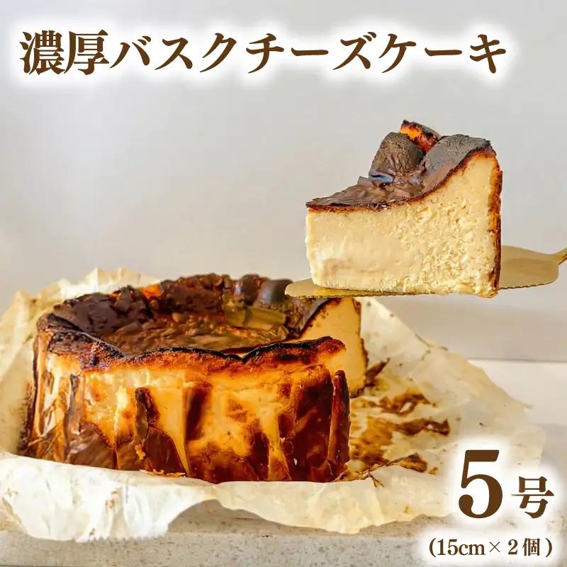 濃厚 バスクチーズケーキ 5号 2個 チーズケーキ ホール cocoro