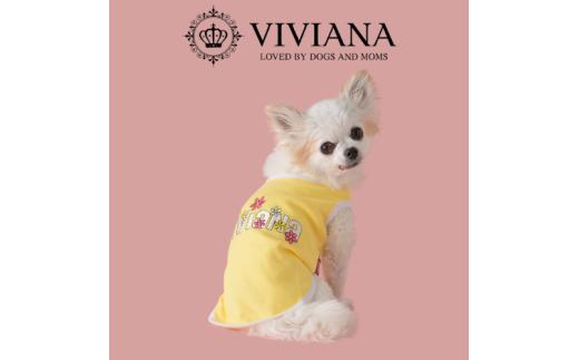 ドッグウェア「VIVIANA」タンクトップロゴフラワー（Yellow）
