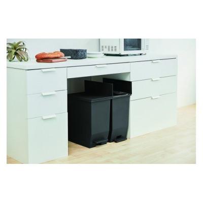 ふるさと納税 恵那市 コンパクト　低め　ペダルダストボックス　45リットル　ブラック　1個 |  | 02