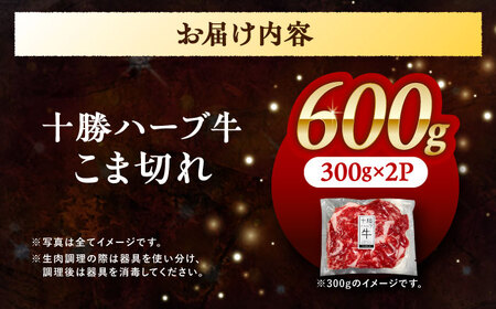 北海道 十勝 ハーブ牛 こま切れ 600g （300g×2） 《足寄町》【株式会社ノベルズ食品】[BEAQ074]