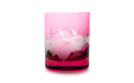 浅草切子 aquatic「Penguin Couple 金赤」_0012-073-T07