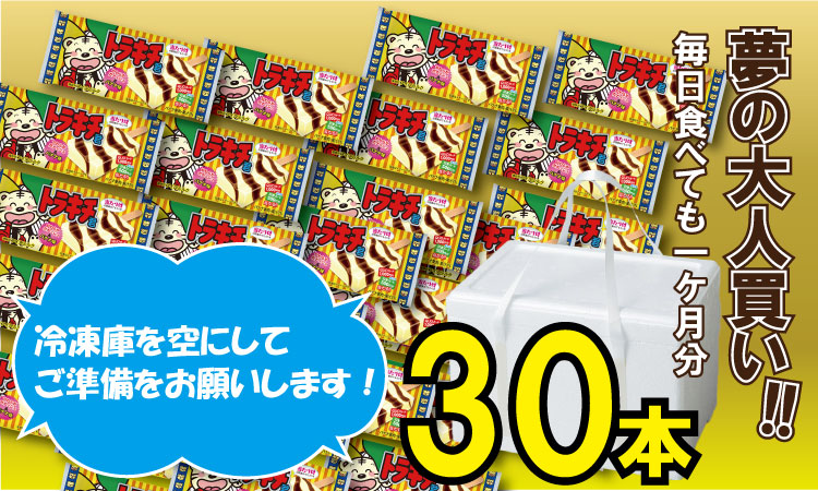 竹下製菓 トラキチ君 レギュラーサイズ（30本） 送料無料 竹下製菓 アイスクリーム スイーツ チョコバナナ バナナ味　ガナッシュチョコ　佐賀 九州 限定 地方 ご当地 お取り寄せ ギフト 小分け 大
