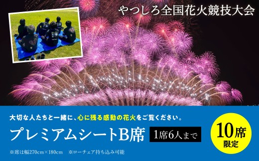 
                  【先行予約】 【限定10席】やつしろ全国花火競技大会 2026年10月17日(土)　開催 プレミアムシートB席（1席6人まで） 花火 大会 花火大会 観覧チケット イベント チケット 観覧 観覧席 10月開催 やつしろ 熊本県 八代市 【2026年9月下旬より順次発送】
                
