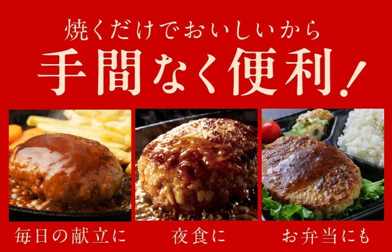 【年内発送】牛肉100％ ハンバーグ 10個（8個+2個）合計 1.5kg 無添加 個包装 within2024 G973y_イメージ5