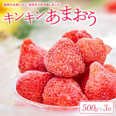 【ふるさと納税】福岡産冷凍あまおう500g×3袋(大野城)【配送不可地域：離島】【1221321】
