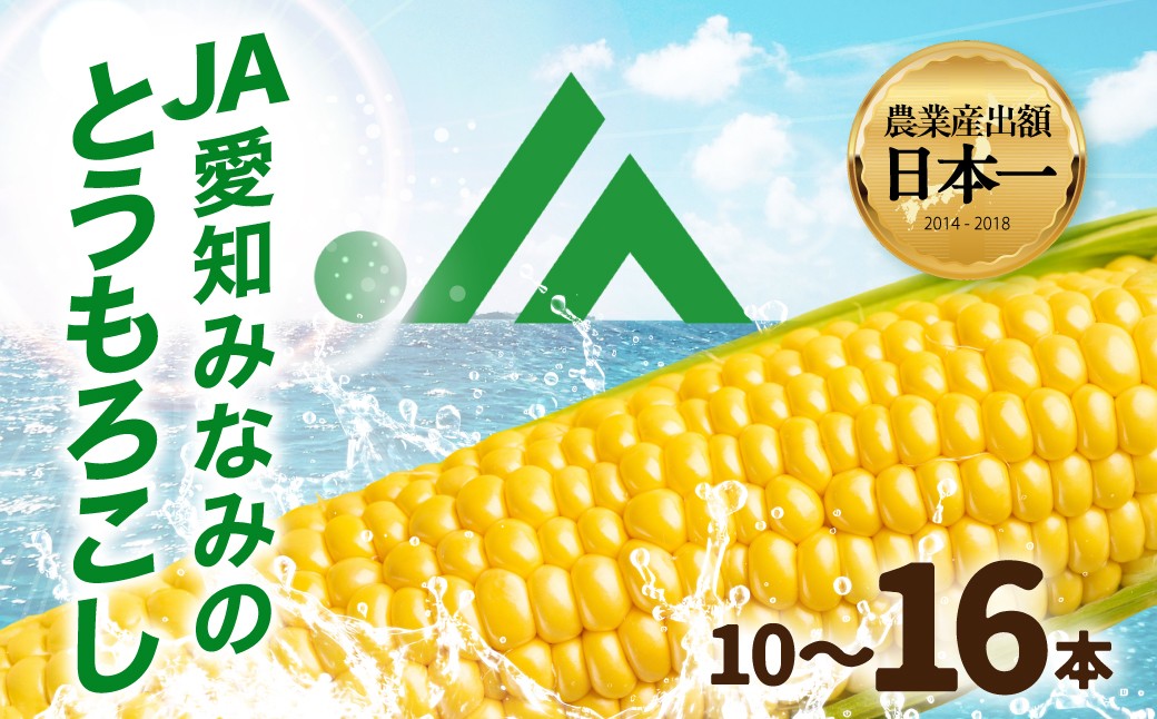 
                  ＜先行予約＞ 朝採り新鮮 とうもろこし 10本～16本 (4L～L) 選べる イエロー ホワイト トウモロコシ コーン 黄色 白色 白とうもろこし JA愛知みなみ 新鮮 朝採り 早朝 甘い ジューシー 産地直送
                