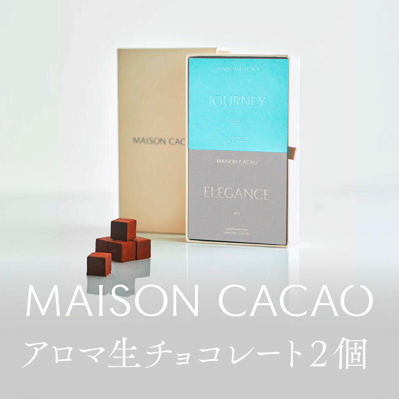 【ふるさと納税】MAISON CACAO メゾンカカオ アロマ生チョコレート 2種セット 16粒×2箱 ギフトボックス入 冷凍配送 チョコレート菓子 高級 ミルク アールグレイ スイーツ 贅沢 お取り寄せ 神奈川県 茅ヶ崎市　お届け：2025年3月3日～