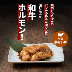 牛ホルモン国産黒毛和牛秘伝の味噌ダレ焼肉牛ホルモン【約300g】