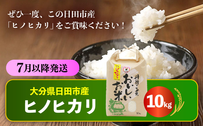 【先行予約・26年7月以降発送】令和7年産大分県産ヒノヒカリ  10kg　日田市 / JAおおいた日田グリーンセンター こめ コメ 米 [ARDX023]