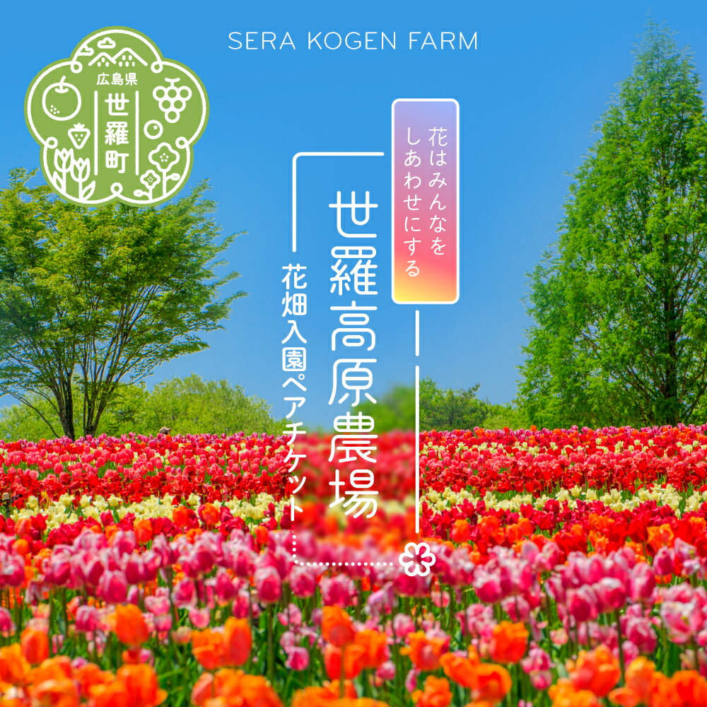 【ふるさと納税】花畑入園ペアチケット《世羅高原農場》しだれ桜 チューリップ ひまわり ダリア ガーデンマム 観光 農園 A041-09