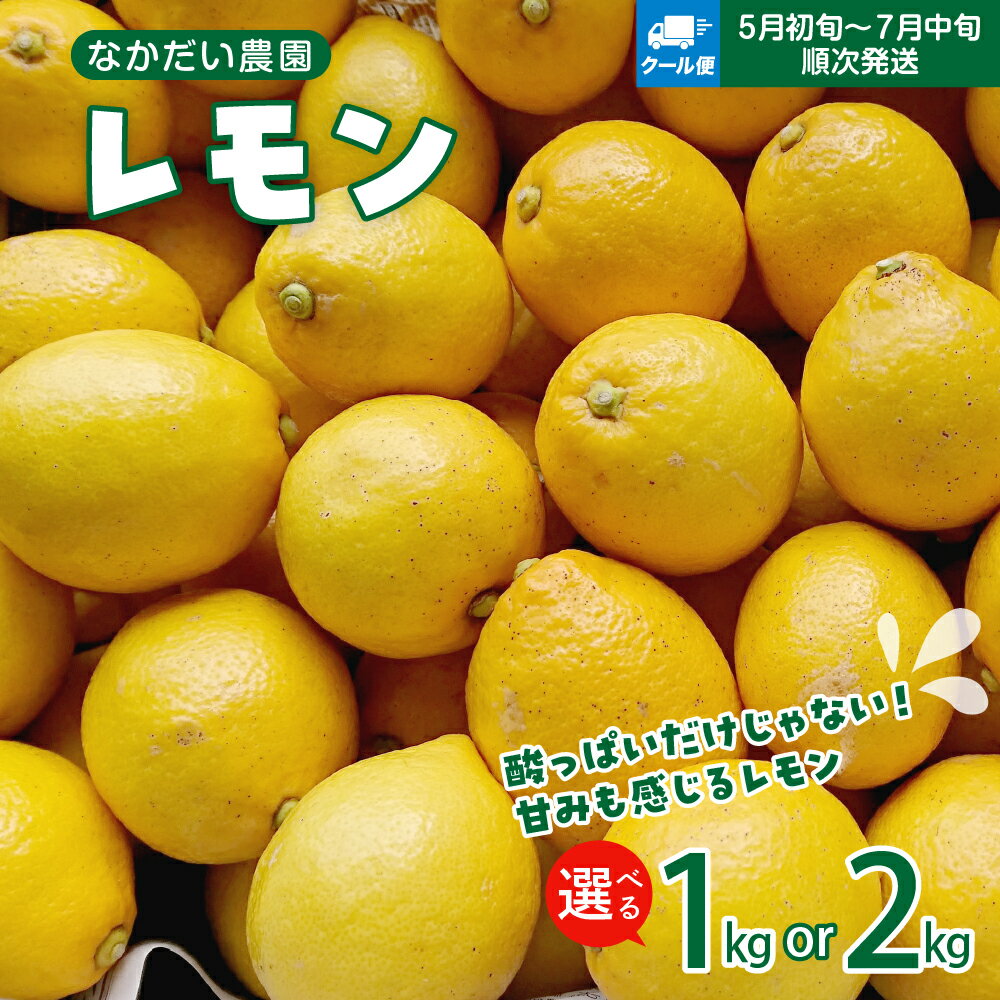 【ふるさと納税】栽培期間中農薬不使用「レモン」選べる 約 1kg / 2kg 【 クール便 】/ 国産 レモン れもん 檸檬 柑橘 特別栽培 果物 フルーツ 皮まで安心 広島 瀬戸内 産地直送 冷蔵 お取り寄せ 送料無料 特別栽培農産物 広島県 呉市