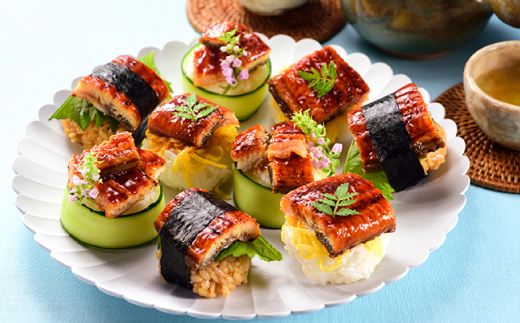 AB273.うなぎの蒲焼２尾＆大人気のデミハンバーグ８個【新宮町ゴールデンセット】