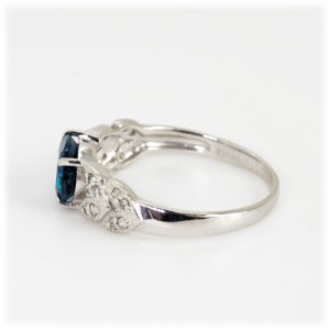 ロンドンブルートパーズ リング 1.3ct K10WG  （13387）