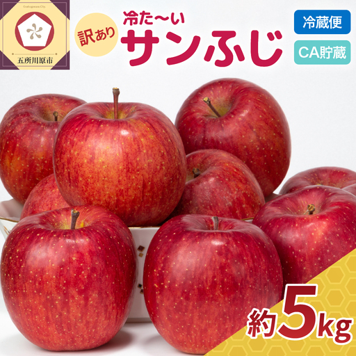 りんご　訳あり青森りんごサンふじ5kg程度糖度13度以上 冷た～いサンふじクール便【順次発送】