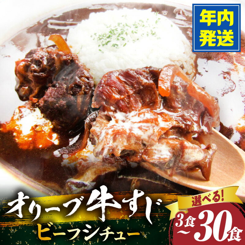 【ふるさと納税】≪年内発送≫ ＼選べる内容量／ オリーブ牛すじ ビーフシチュー 600g～6kg 牛肉 肉 牛 牛すじ 湯煎 小分け オリーブ牛 香川県 三木町 国産 カット 国産牛 冷凍 家庭用 夕食 簡単調理 すじ煮込み プレゼント お肉屋さん おすすめ 簡単 人気 送料無料