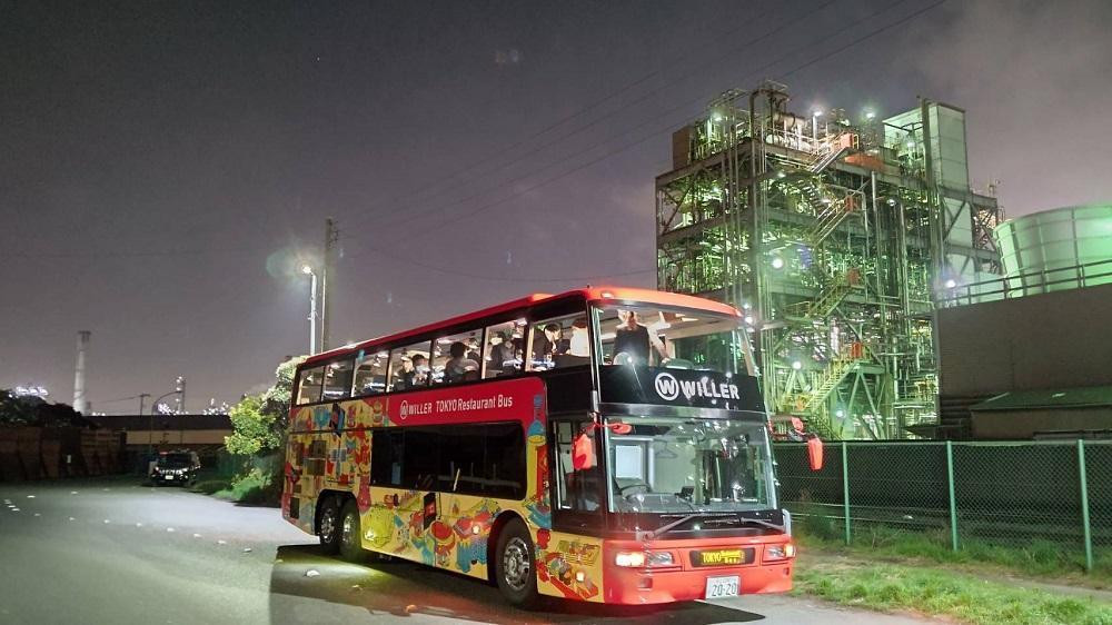 
レストランバスの川崎工場夜景コース『フレンチとお酒と川崎工場夜景を楽しむ夜』のご予約に使えるWEBクーポン【１５，０００円分】

