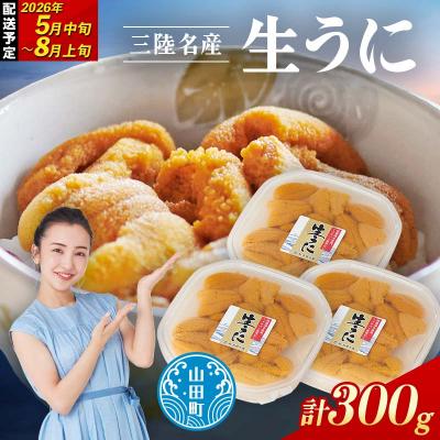 ふるさと納税 山田町 【無添加】三陸山田 生うに 【先行予約】100g×3パック 令和8年5月中旬以降発送 ウニ