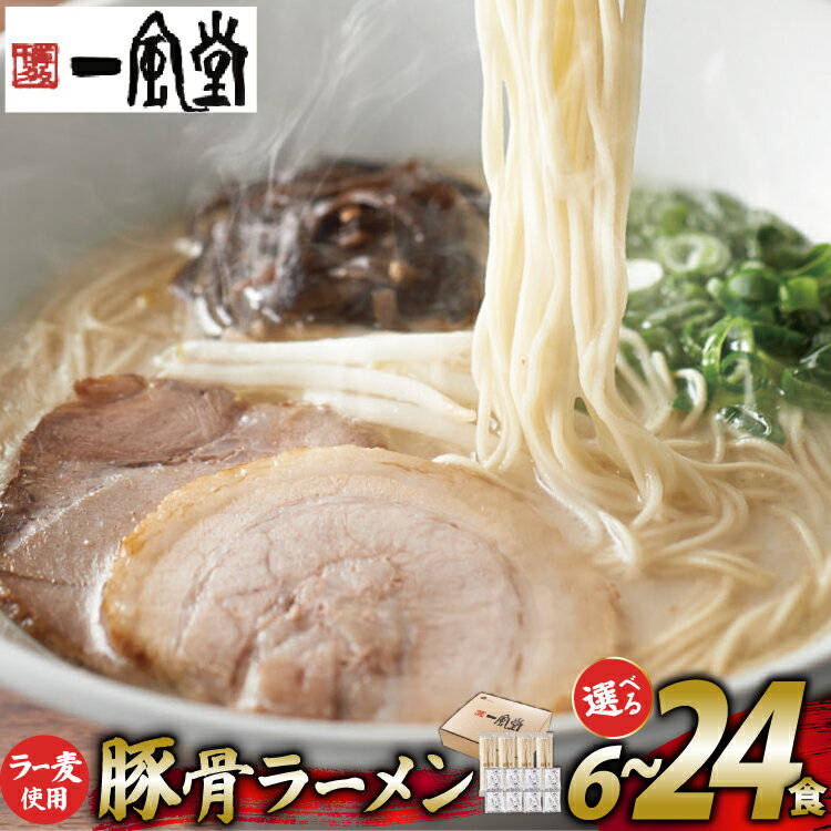 【ふるさと納税】　ラーメン 一風堂 とんこつラーメン 白丸 ラー麦麺 スープ 選べる 6食 12食 24食 セット [地域商社ふるさぽ 福岡県 筑紫野市 21761472]博多 福岡 らーめん ラー麦 とんこつ 豚骨 博多ラーメン 豚骨ラーメン 白丸ラーメン