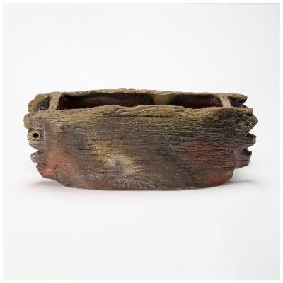 ふるさと納税 備前市 備前焼　花器(張り合わせ水盤)【のし付き】 |  | 03