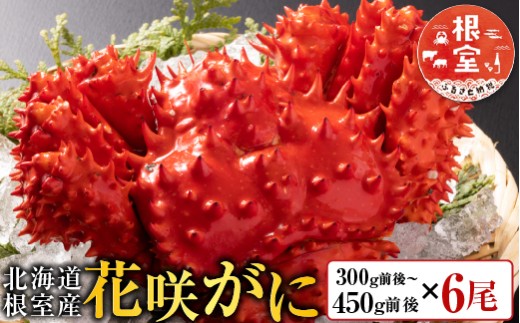 C-30005 【北海道根室産】花咲かに300～450g前後×6尾