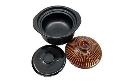 X-23 マジカル深土鍋ＩＨ３合炊き　菊花　アメ釉