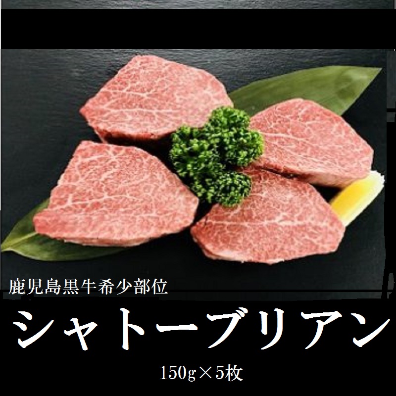 【D01013】鹿児島黒牛 希少部位 シャトーブリアン 750g