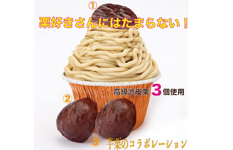 高級渋皮栗3個と芋匠さのや自慢のスイートポテトが入ったモンブラン！640g（4個×160g） 010B1005