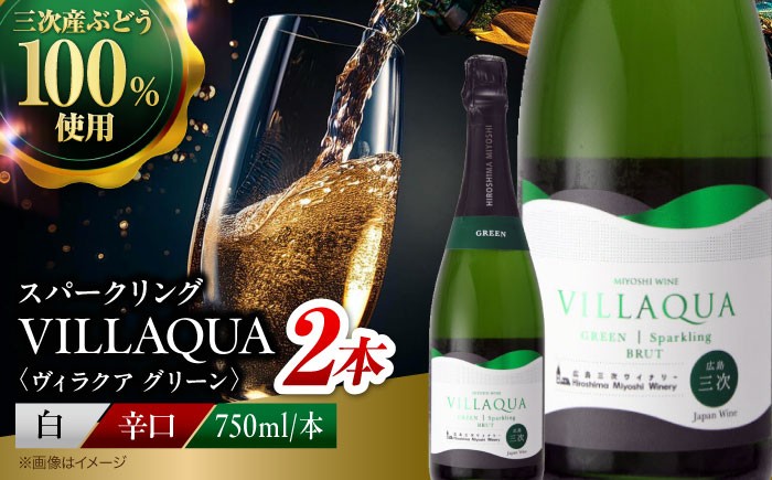 
                  ワイン VILLAQUA -グリーン- 750ml×2本 受賞 国産 ワイン 白 白ワイン 日本ワイン スパークリングワイン スパークリング 発泡 辛口 ワインセット 果実酒 希少ワイン 飲み比べ セット 人気 おすすめ 酒 お酒 地酒 洋酒 お祝い 記念日 誕生日 父の日 敬老の日 クリスマス パーティー 贈答 ギフト プレゼント お取り寄せ 三次市 / 広島三次ワイナリー [APAZ152]
                