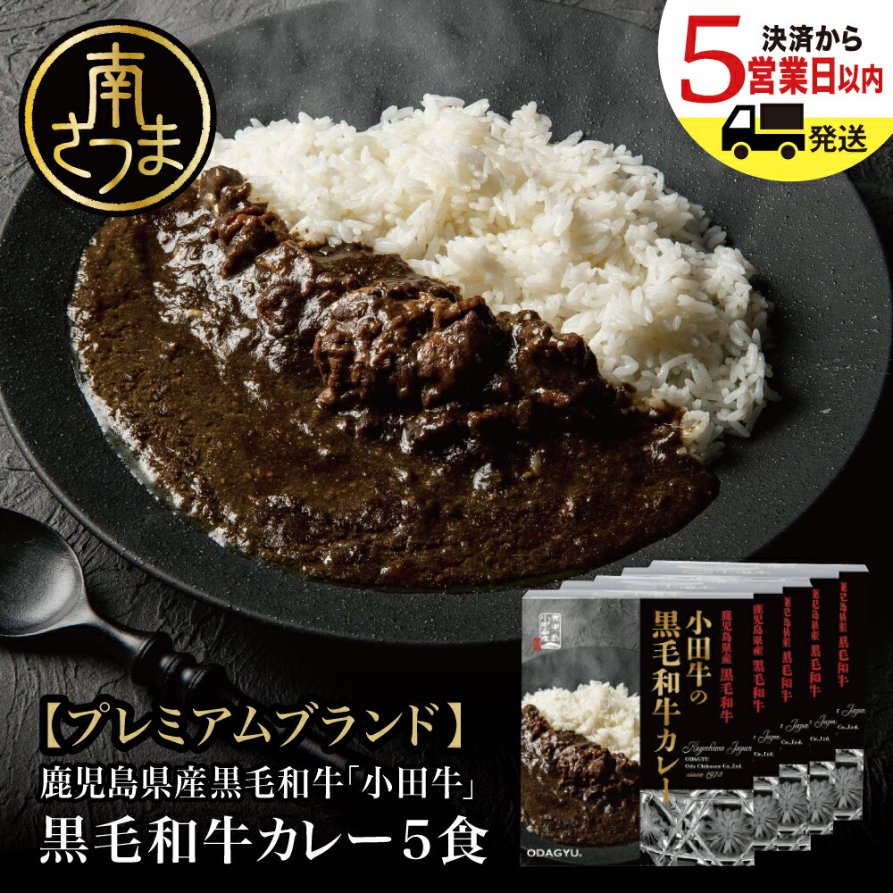 【ふるさと納税】【訳あり】鹿児島県産黒毛和牛「小田牛」 黒毛和牛カレー 5食（200g×5） 期間・数量限定 プレミアムブランド 黒毛和牛 カレー ビーフカレー 総菜 レトルト 簡単 おうちごはん おかず 時短 洋食 国産 小田畜産 南さつま市 送料無料