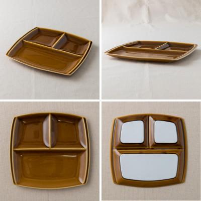 ふるさと納税 瑞浪市 【2枚SET】美濃焼 titto ランチプレート 角 ブラウン 小田陶器 |  | 02