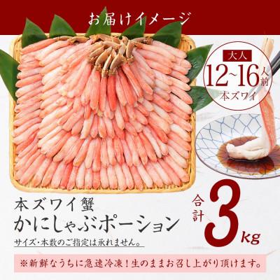 ふるさと納税 弟子屈町 ズワイ蟹ポーション(むき身) 500g×6個(12〜16人前) 生食可 北海道弟子屈町 2999 |  | 03