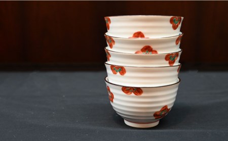【波佐見焼】赤絵梅 湯呑み ポット 茶器 6点セット 食器 皿 【協立陶器】 [TC98] 波佐見焼