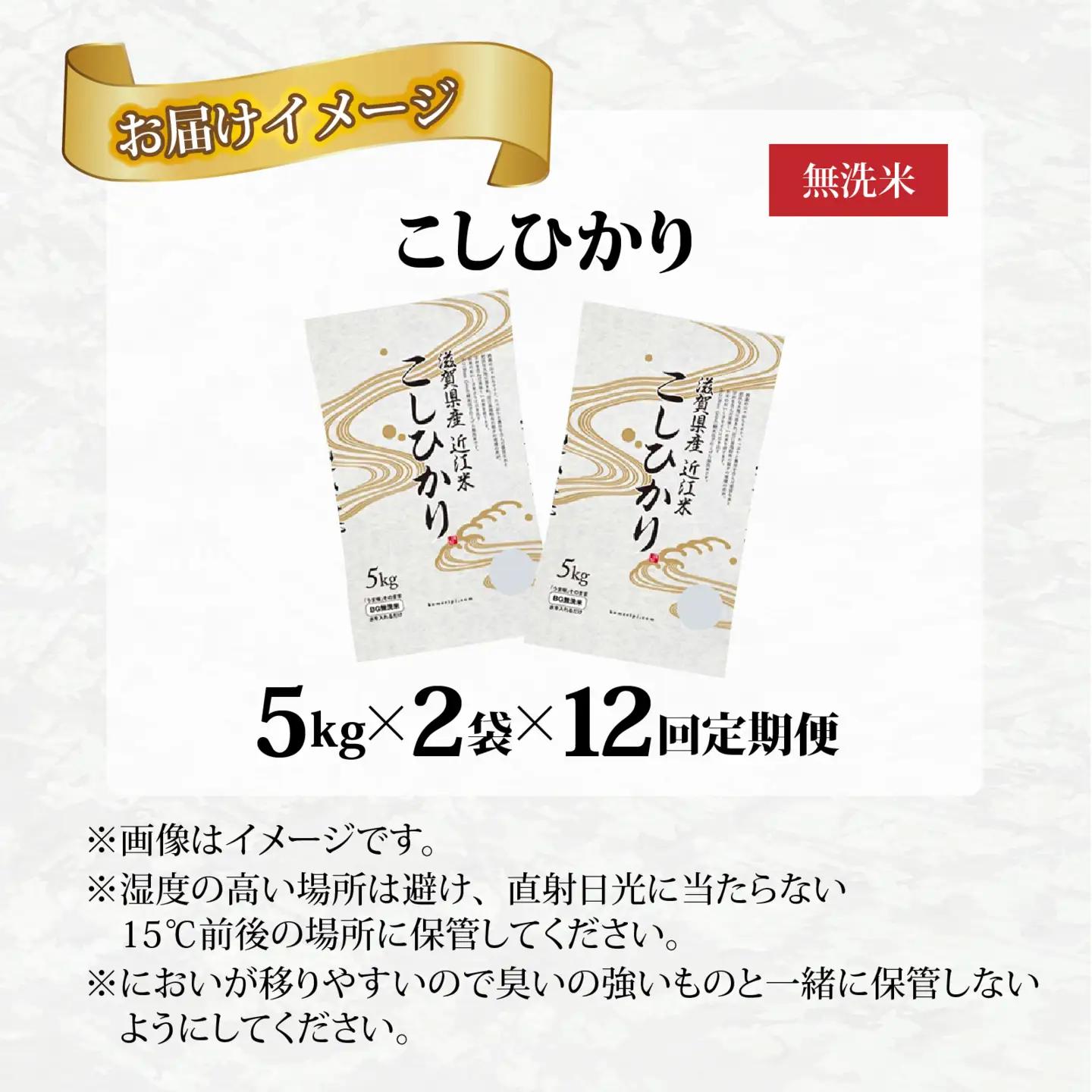 【先行予約】【令和8年産新米早期予約 毎月定期配送・計12回】 BG無洗米 こしひかり 10kg×12回 [R-00403] / こしひかり