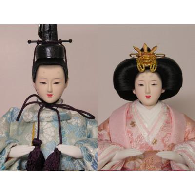 ふるさと納税 北名古屋市 【山田人形店】伝統工芸士　尾張屋 寿翁(すおう)作　かわいい花柄の金襴のおひなさま |  | 01