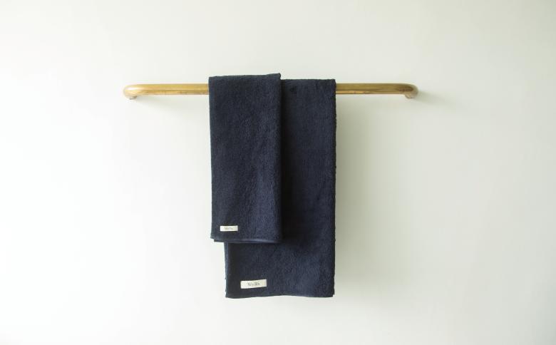 Wellis【極上の肌心地】フェイスタオル４枚・バスタオル２枚　ギフトセット　ネイビー（009_5035_03）