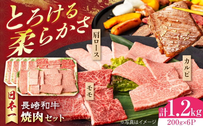 
                  長崎和牛 モモ焼肉スペシャル 計1.2kg（モモ800g・肩ロース200g・カルビ200g）長崎県/有限会社シュシュ [42AEAA033]
                