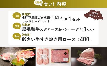 【肉】 全3回定期便 用途いろいろお肉セットA | 牛肉 牛肉 豚肉 豚肉