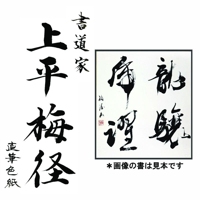 書道家による直筆書 上平梅径 直筆書(白4字) 099H4652