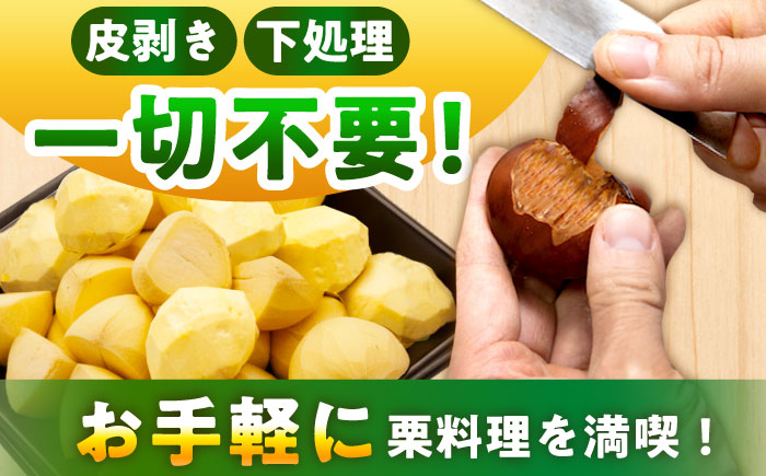 冷凍むき栗「日本栗」 カット500g（250g×2P）/ 栗 冷凍 生栗 くり むき栗 マロン 低温熟成 日本栗 国産 和栗 岐阜県産 恵那市産 産地直送 送料無料 お取り寄せ ギフト 贈答 / 恵那