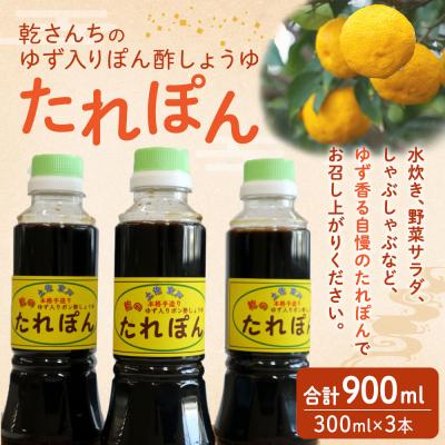 ふるさと納税 室戸市 たれぽん(ぽん酢しょうゆ)【3本入り】