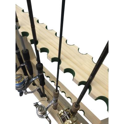 ふるさと納税 横手市 WOOD WORKS ロッドスタンド19本掛け 本体カラー:ナチュラル/フェルトカラー:ブラック |  | 02