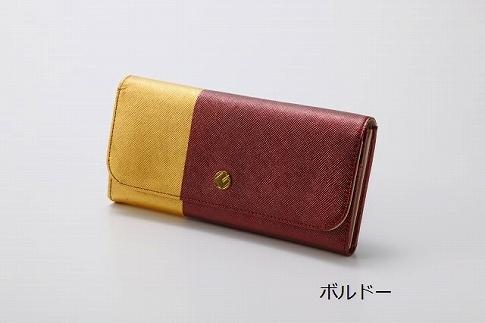 【ふるさと納税】【金箔押　山村】DAYBREAK 長財布 （ボルドー） | 京都市 京都 金箔 財布 長財布 ギフト プレゼント 贈答 贈り物 お祝い 内祝い ご自宅用 ご家庭用 レディース メンズ ユニセックス 男女兼用