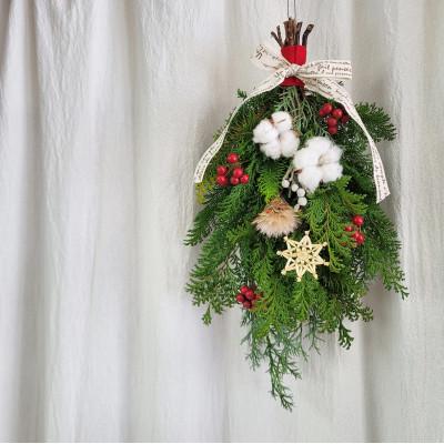 ふるさと納税 阿賀町 【自分で作る】Xmasスワッグキット【あかいみ】 |  | 01