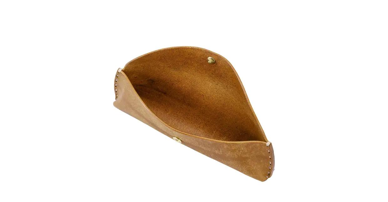 豊岡財布 haaki Leather ペンケース HLC502 コニャック / 筆記具入れ 革 革小物 プエブロレザー 手縫いのステッチ ハンドメイド シンプル デザイン 無地 KOMOREBI 木和