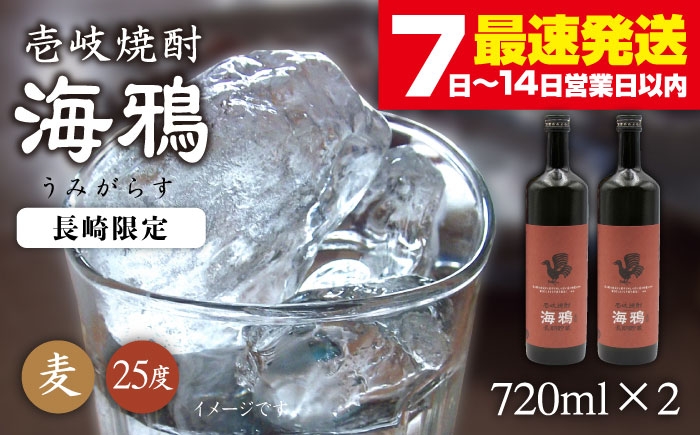 
                  ★父の日配送★ 麦焼酎 海鴉 720ml×2本（25度）《壱岐市》【天下御免】[JDB034] 焼酎 壱岐焼酎 むぎ焼酎 本格焼酎 お酒 熟成 ギフト プレゼント 地酒 飲み比べ セット 18000 18000円
                