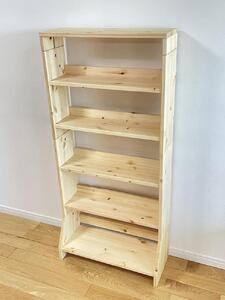 北欧パイン無垢　本棚（B５サイズ）　横幅61～70cm