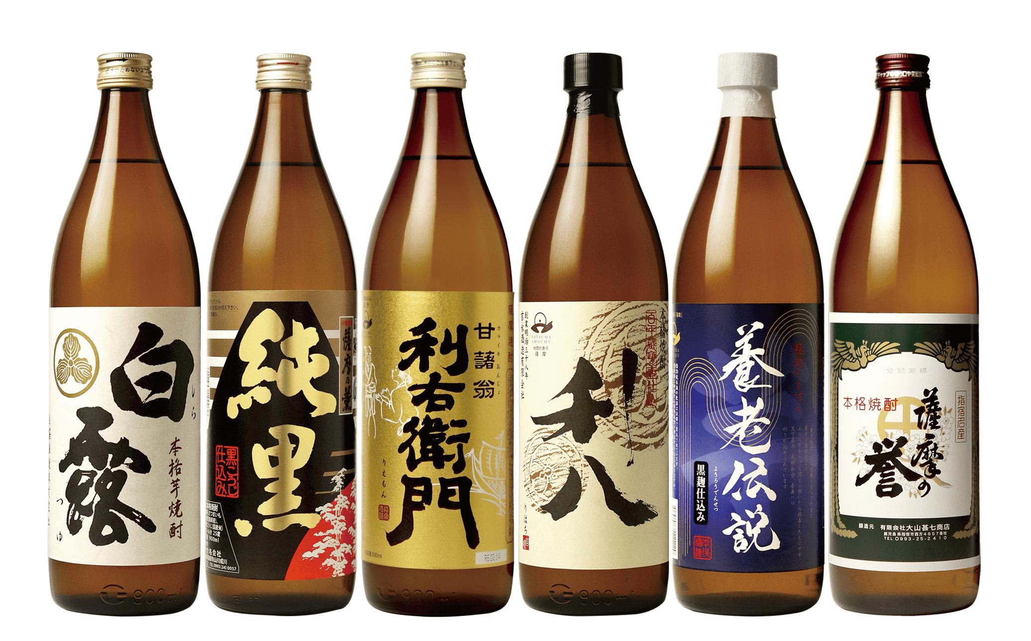 指宿の焼酎蔵元全6蔵の代表銘柄 呑みくらべセット900ml×6本(ひご屋/029-1855) 本格芋焼酎 本格焼酎 いも 焼酎 芋 セット さつまいも 酒 アルコール 蔵元 特選 焼酎 鹿児島 焼酎 
