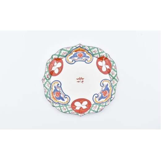 有田焼 錦六瓢 輪花プレート【まるぶん】食器 器 うつわ 皿 大皿 盛皿 ディナー皿 プレート ワンプレート 輪花 40000円 A40-427_イメージ5