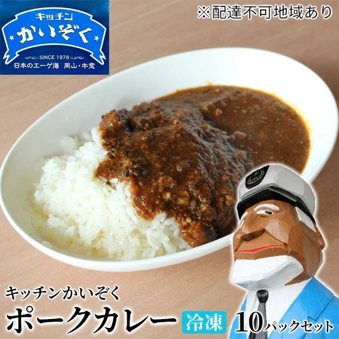 冷凍 ポーク カレー 10パック セット キッチンかいぞく 岡山 B級グルメ
