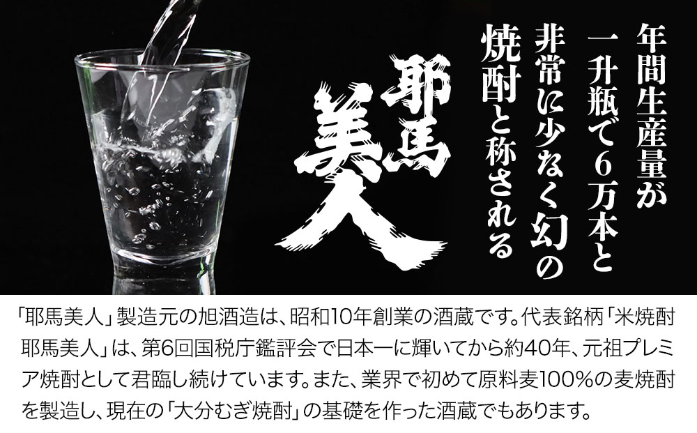 麦焼酎 耶馬美人 20度 1,800ml×2本 大分県中津市の地酒 焼酎 酒 アルコール 大分県産 九州産 中津市 熨斗対応可